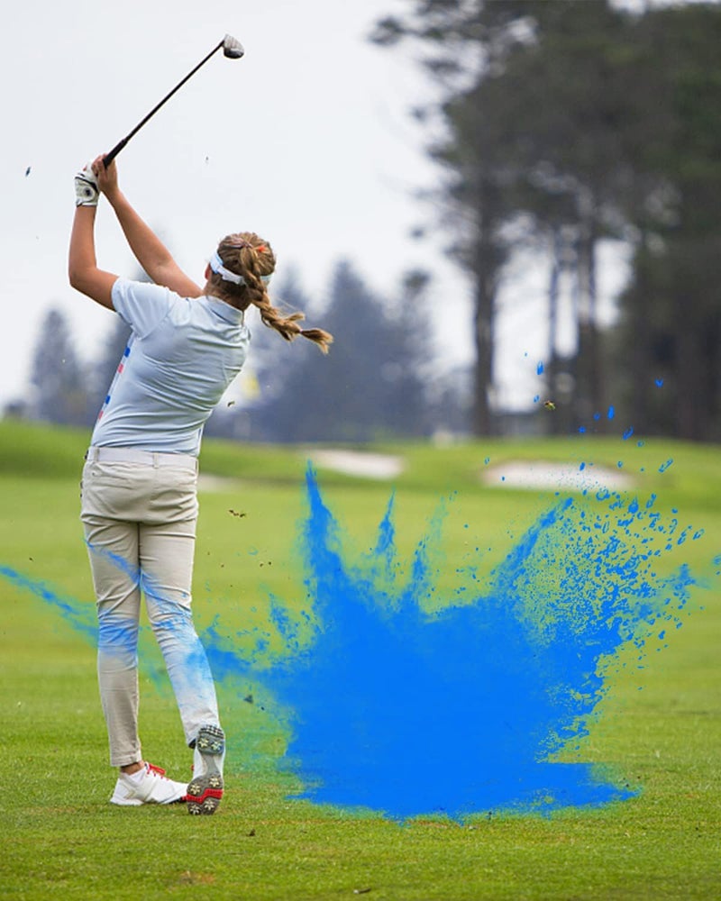 THIODOON 3 Pack Exploding Balls for Golf Party Gender Reveal Prank Funny Joke for Golfers - 3 Piece Set (3 White/Blue & Pink & White) - Image 3